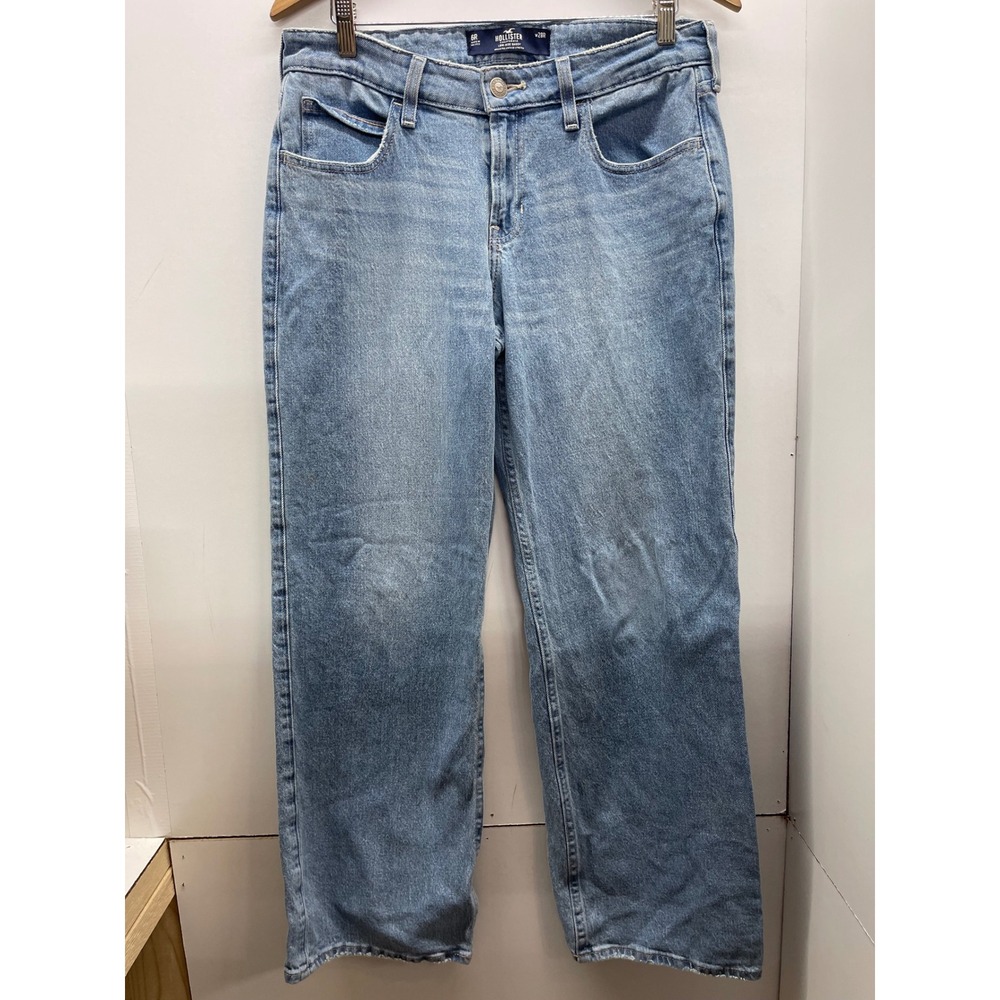 Hollister Low-Rise Baggy Jeans Light Wash Vintage Stretch W28 6R 0690010